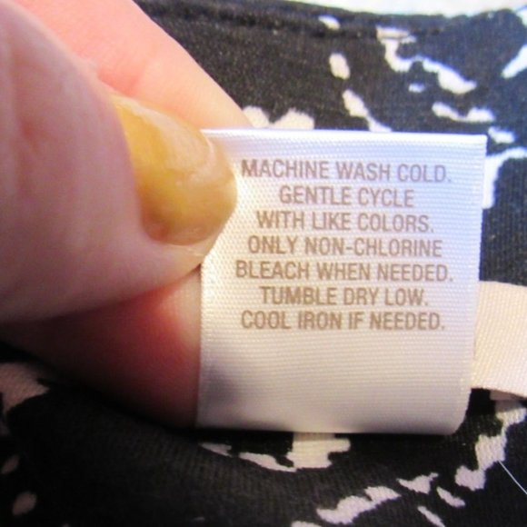 ROZ & ALI Black & White Sexy Stretch Career Pencil Midi Skirt Women's 8 - Picture 4 of 4